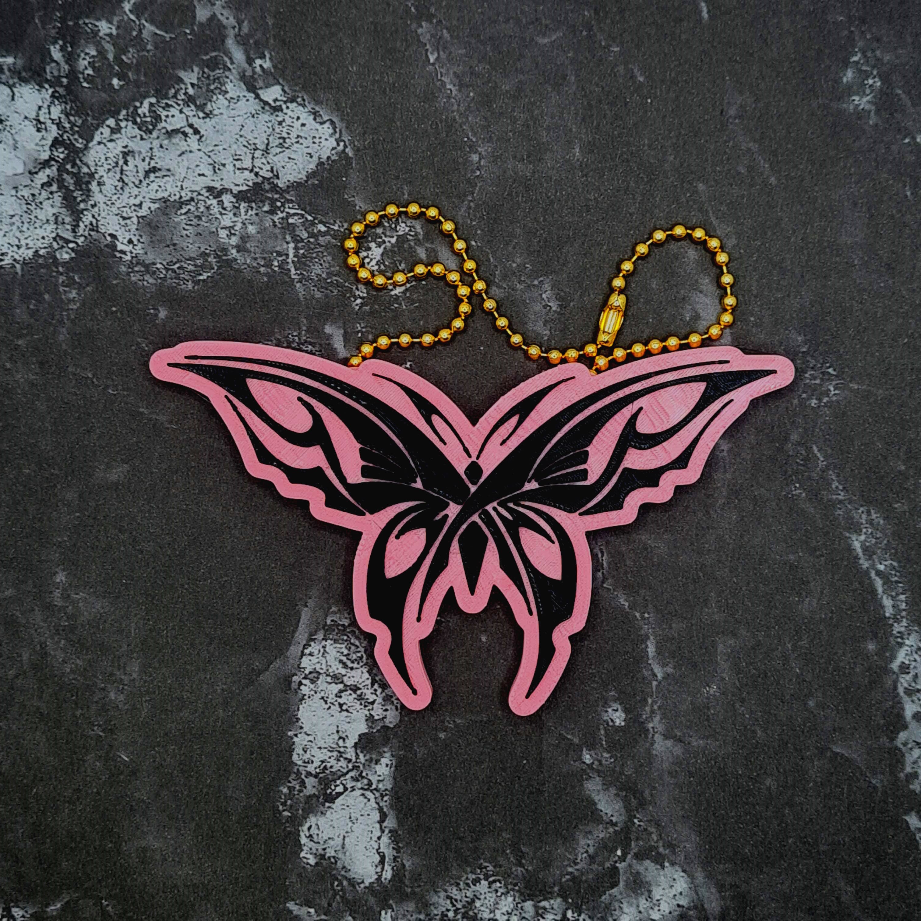 Tribal Butterfly Charm 3d model