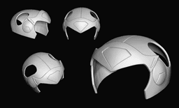 Cat Helmet Ninja Blue 3d model
