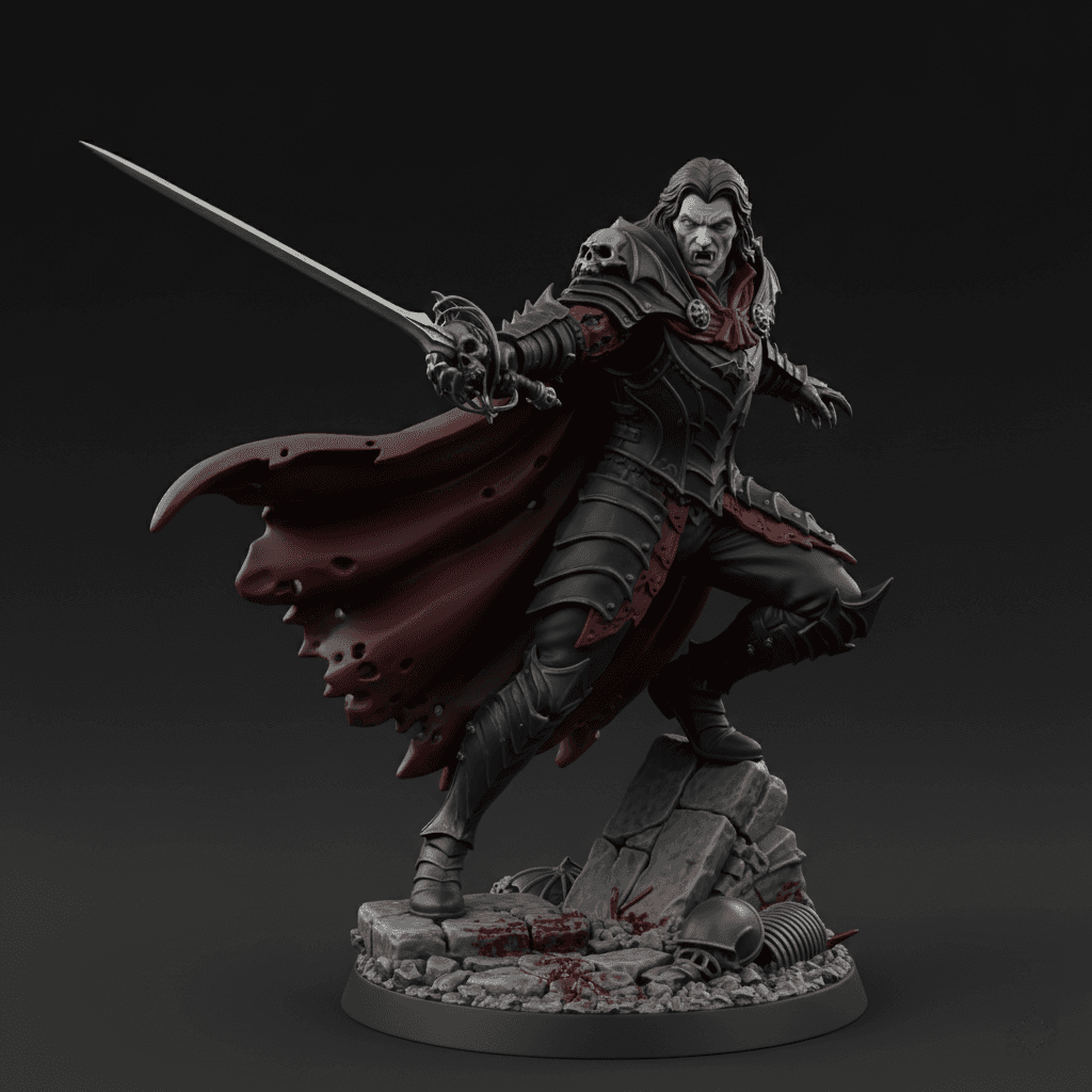 Vampire Duelist Elegant Rapier Premium STL File 3d model