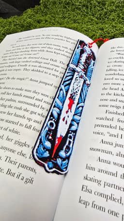 Bloody Dagger Bookmark β A Gripping Accessory for Thrillers & Mysteries 3d model