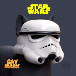 Stormtrooper Inspired Cat Helmet – 3D Printable Sci-Fi Pet Cosplay Mask 3d model