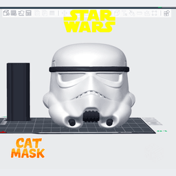 Stormtrooper Inspired Cat Helmet – 3D Printable Sci-Fi Pet Cosplay Mask 3d model