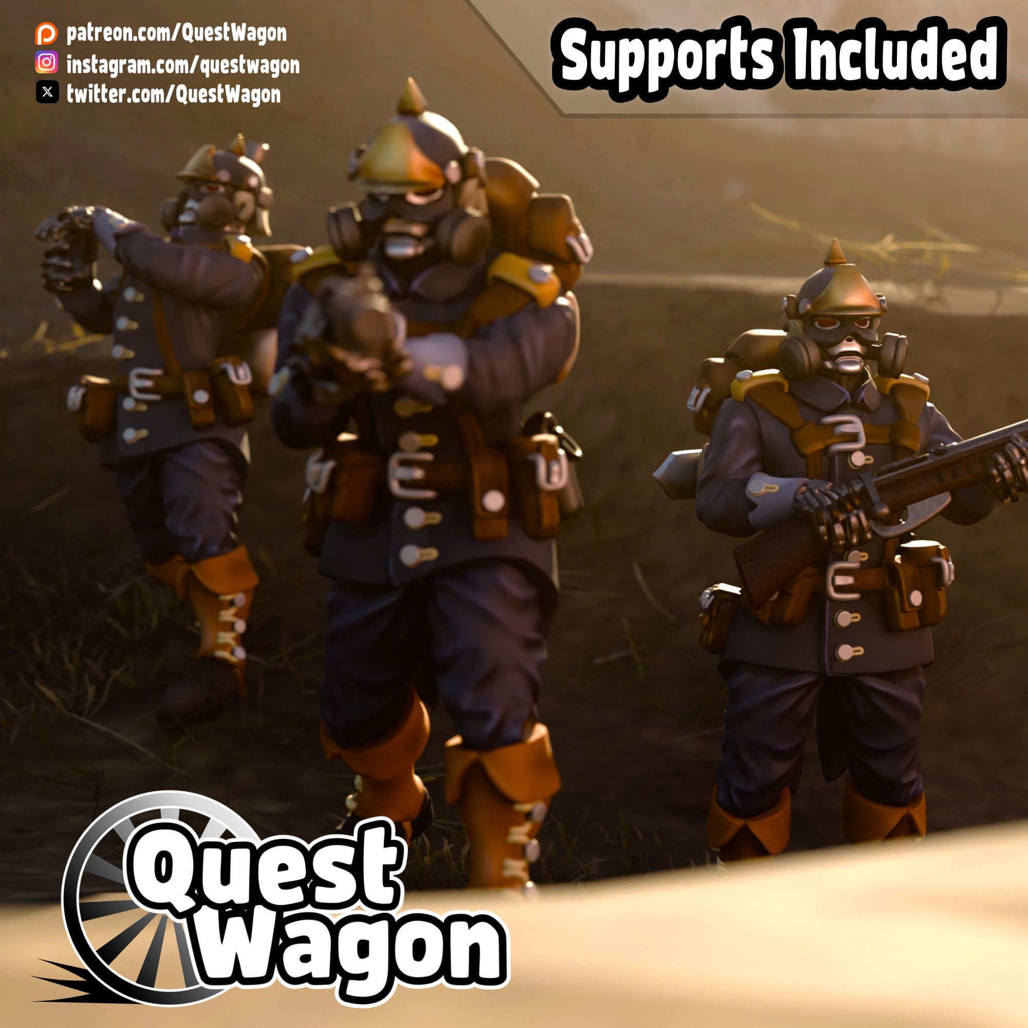Trench Squad 3d model