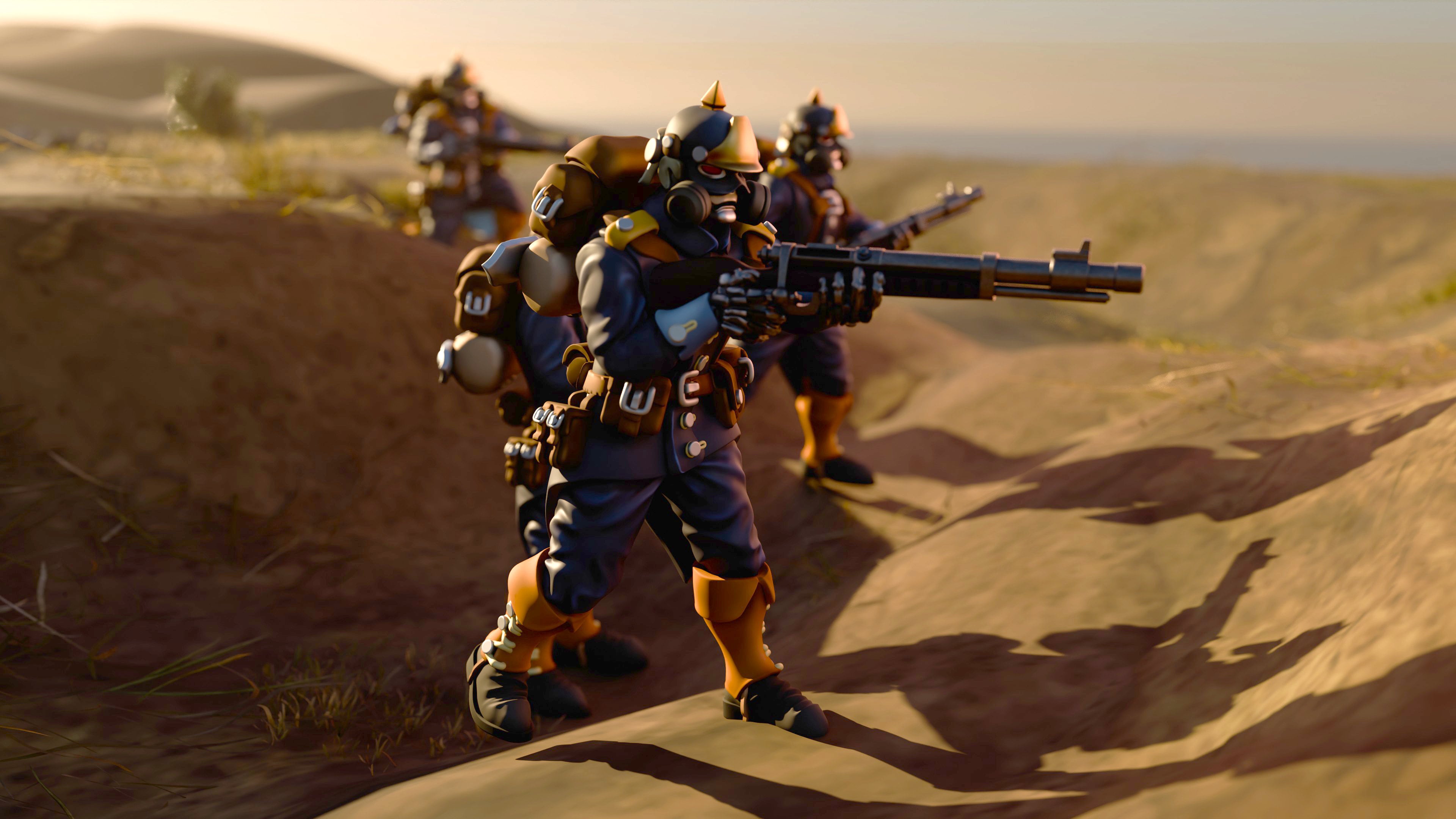 Trench Squad 3d model