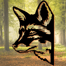 fox wall art fox wall decor 2d fox decoration 3d model