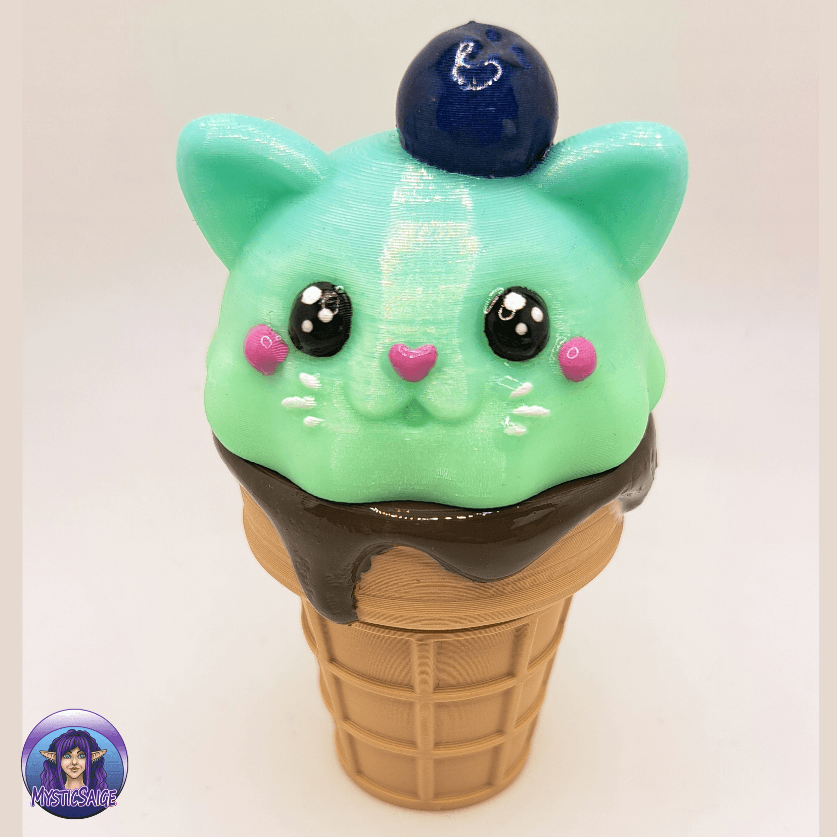 Ice Cream Cat Container 3d model