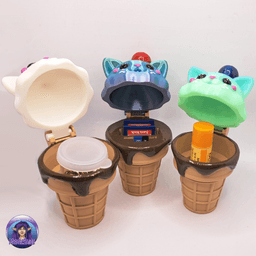 Ice Cream Cat Container 3d model