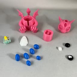Cute Little Dragon Clicker / Fidget Dragon STL File - NO AMS - COMMERCIAL LICENSE 3d model