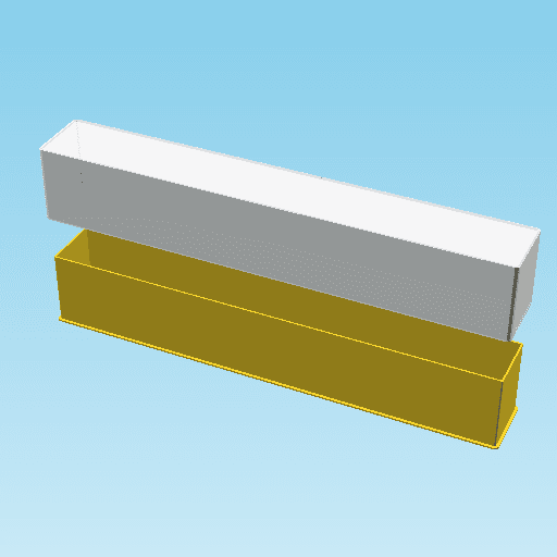 LOWER ONE EIGHTH BLOCK, nestable box (v1) 3d model