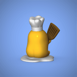 Gudetama -Chef 3d model
