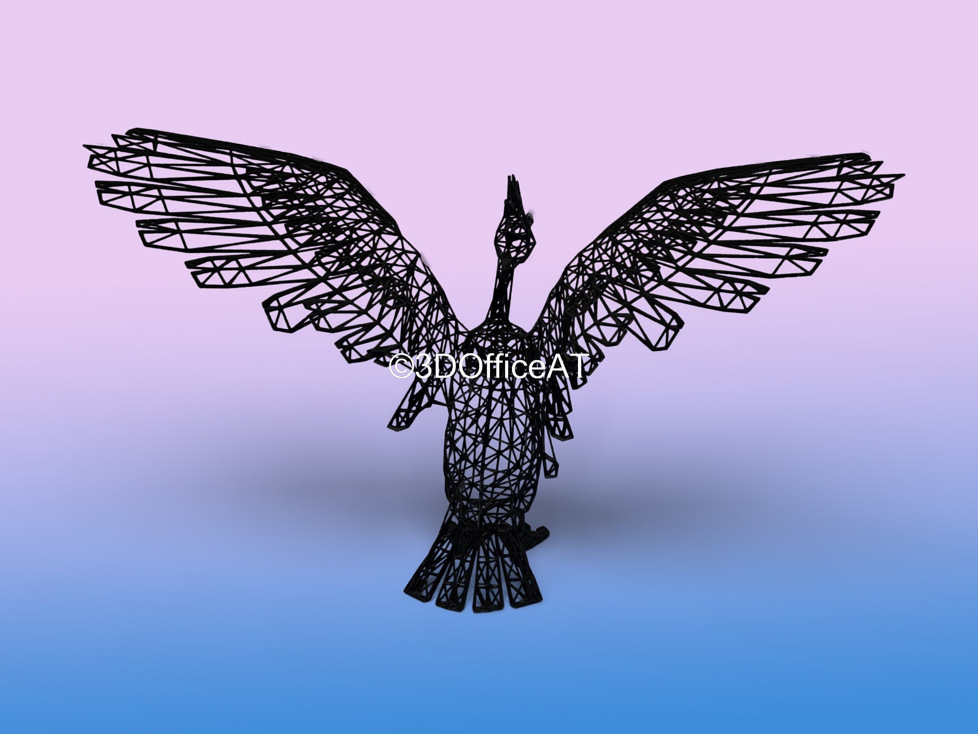 #022 Fearow Pokemon Wiremon Figure 3d model