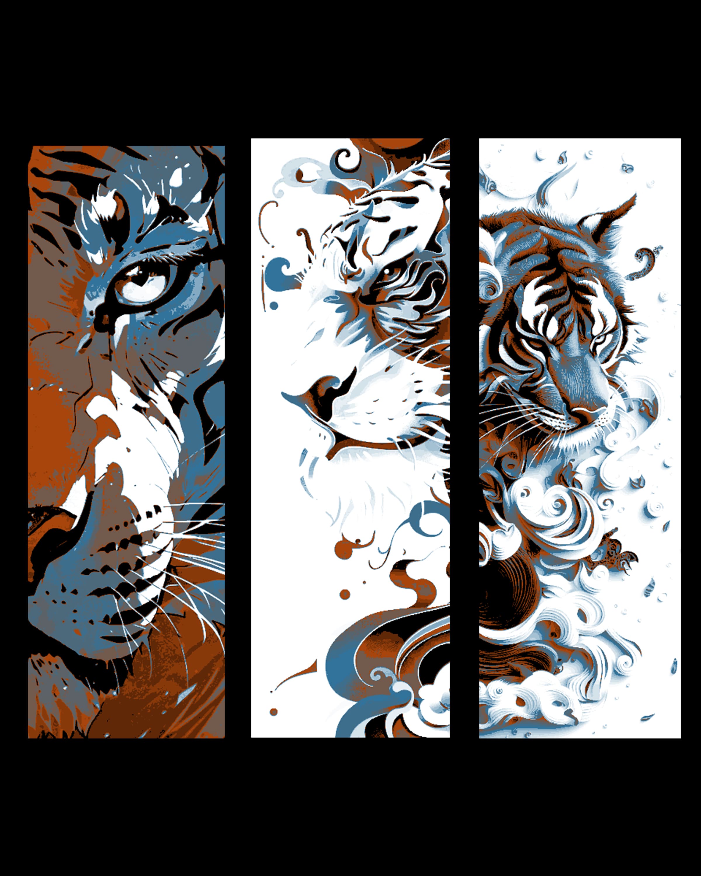 the artists view of the mighty Tiger - Set of bookmarks 3d model