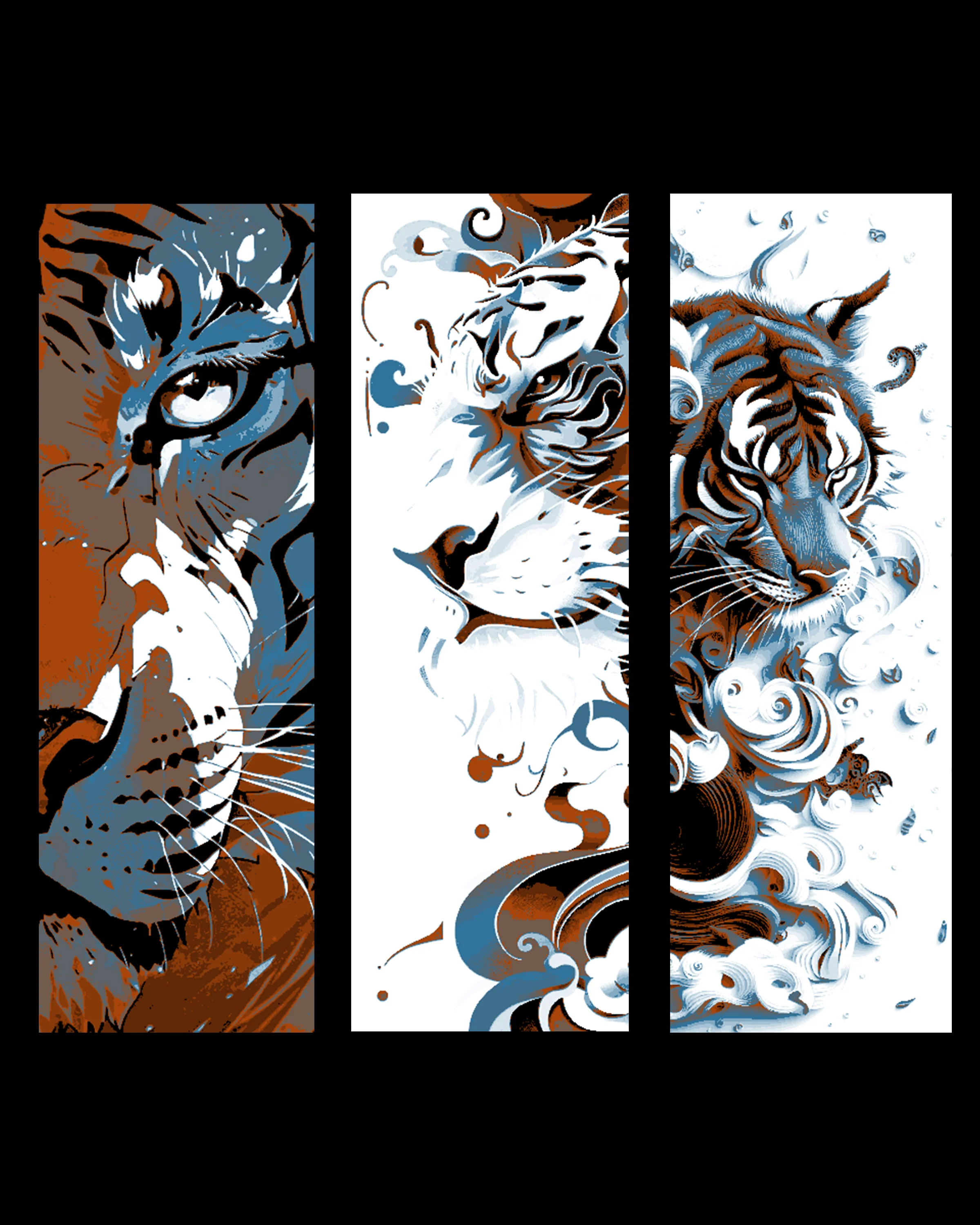 the artists view of the mighty Tiger - Set of bookmarks 3d model