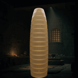 Flattened Cylinder Mesh Vase 3d model