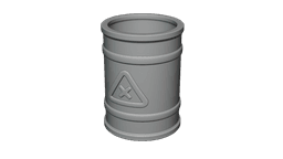 Oil Drum Pencil Cup 3d model