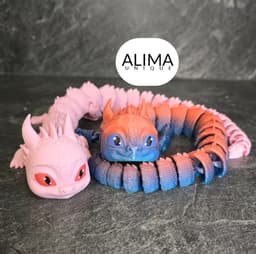 flexi mama dragon - 43cm / 17 inches long 3d model