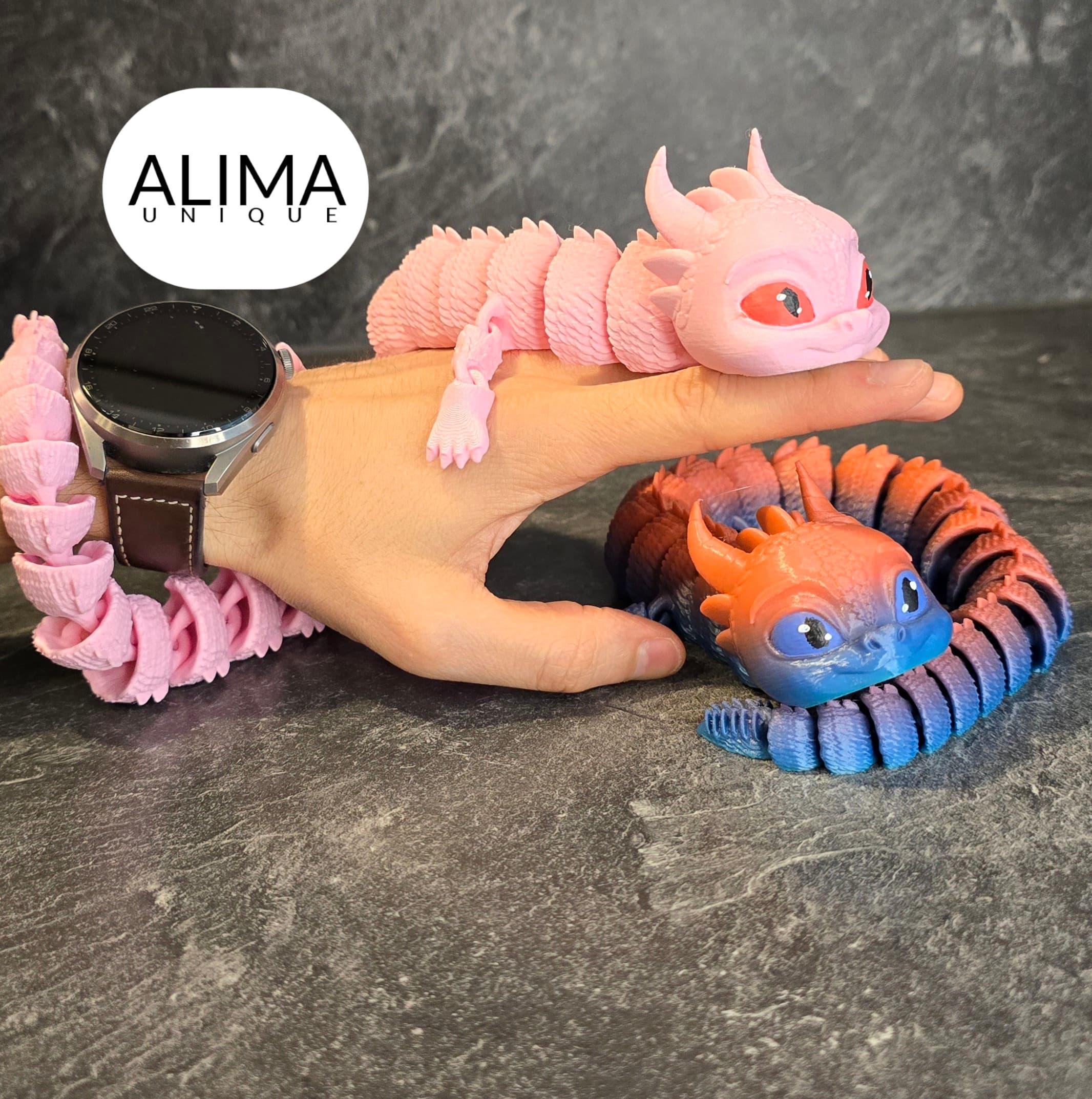 flexi mama dragon - 43cm / 17 inches long 3d model