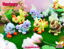 Fantasy Mini Beans (Kitsune, Unicorn, Manticore, Hippogriff) 3d model