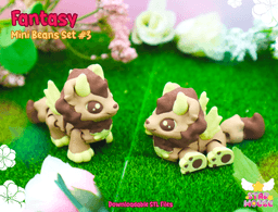 Fantasy Mini Beans (Kitsune, Unicorn, Manticore, Hippogriff) 3d model