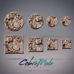 Discarded Sword Base Pack (8pcs) - Round and Square Versions 3d model