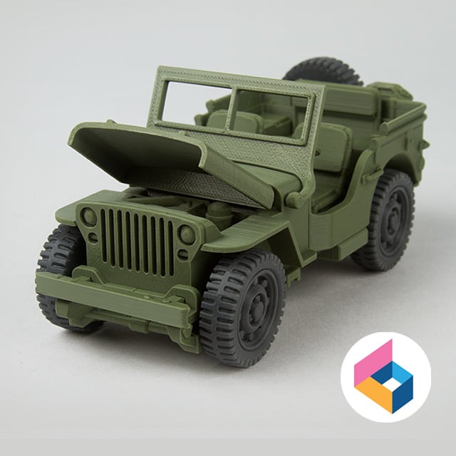 Foldable Willys MB Jeep 3d model