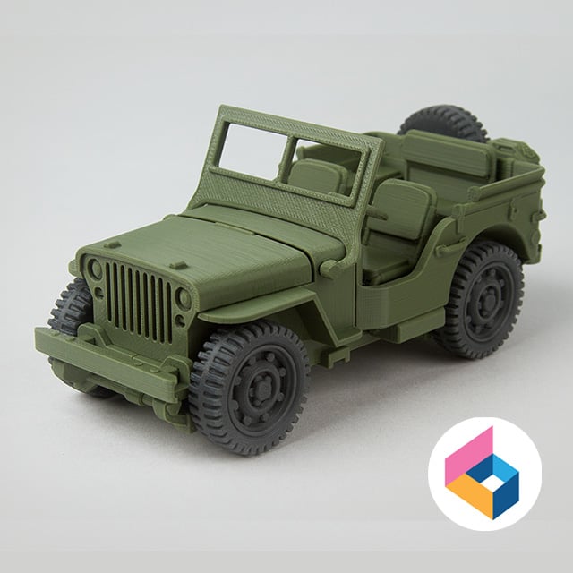 Foldable Willys MB Jeep 3d model