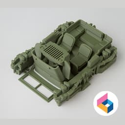 Foldable Willys MB Jeep 3d model
