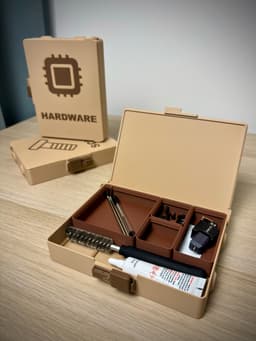 Storage Case | Gridfinity 4x3 | Stackable | Sliding Lock 3d model