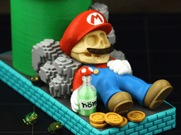 Mario Style Pencil Holder 3d model