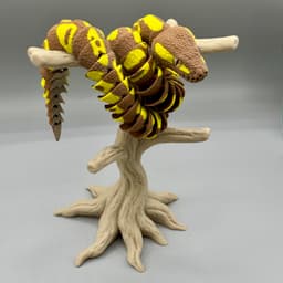 Flexy Reptile Display Stands β Three Included. Tree, Log and Combo 3d model