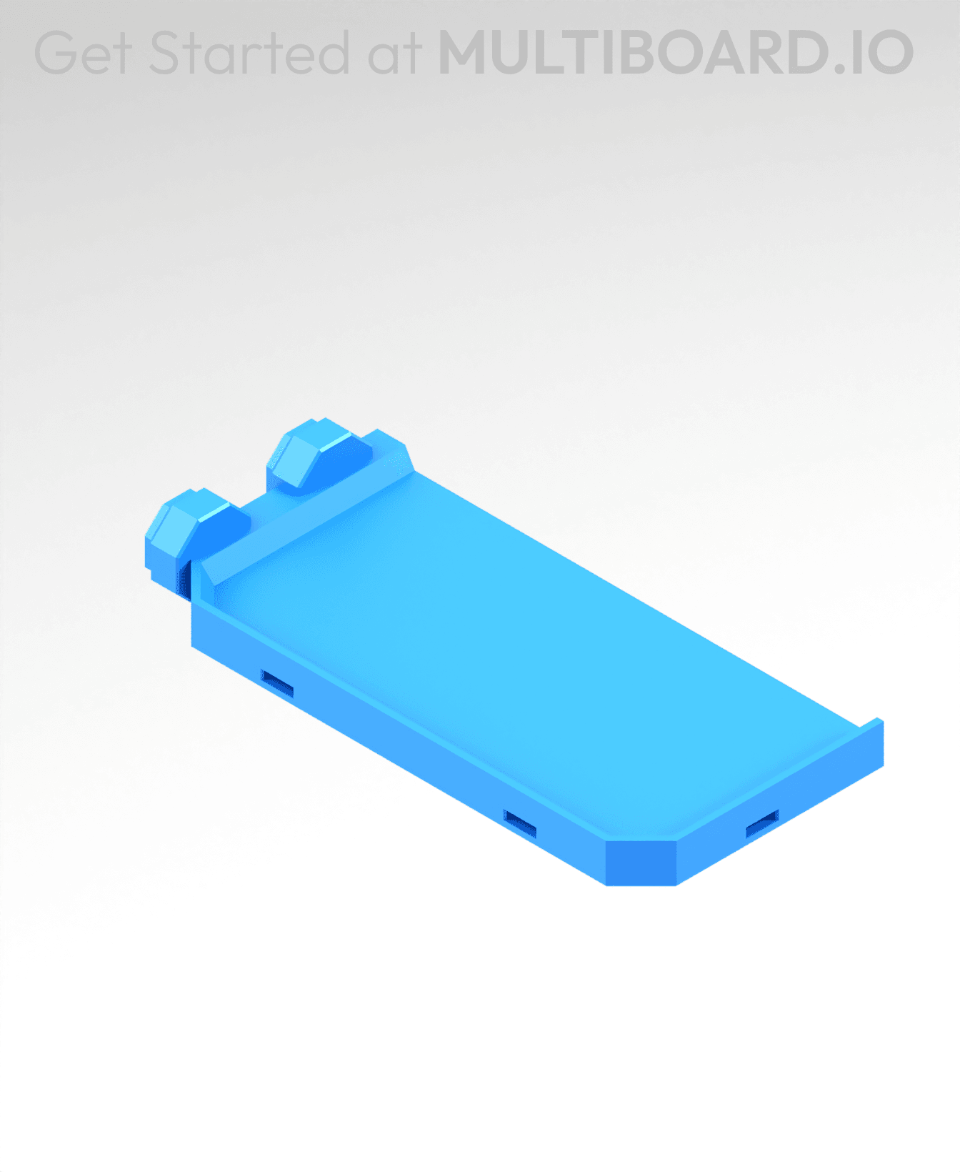 2x4 MU - Left Support End - Modular Bolt-Locked Shelf 3d model