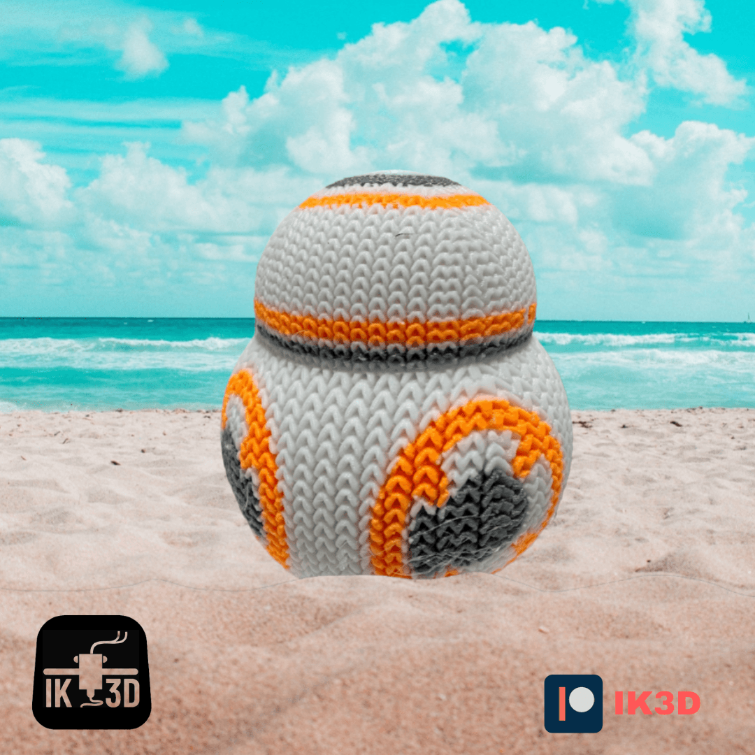 Knitted Star Wars BB8 Droid Figurine / Ornament / No Supports / 3MF Included 3d model