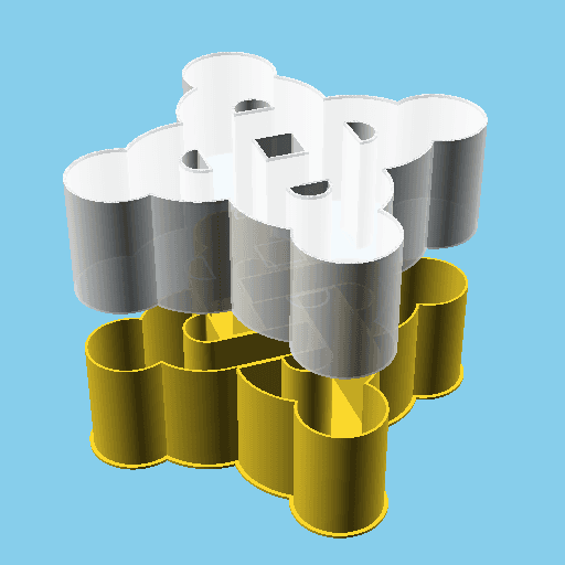 Ubuntu logo, nestable box (v1) 3d model
