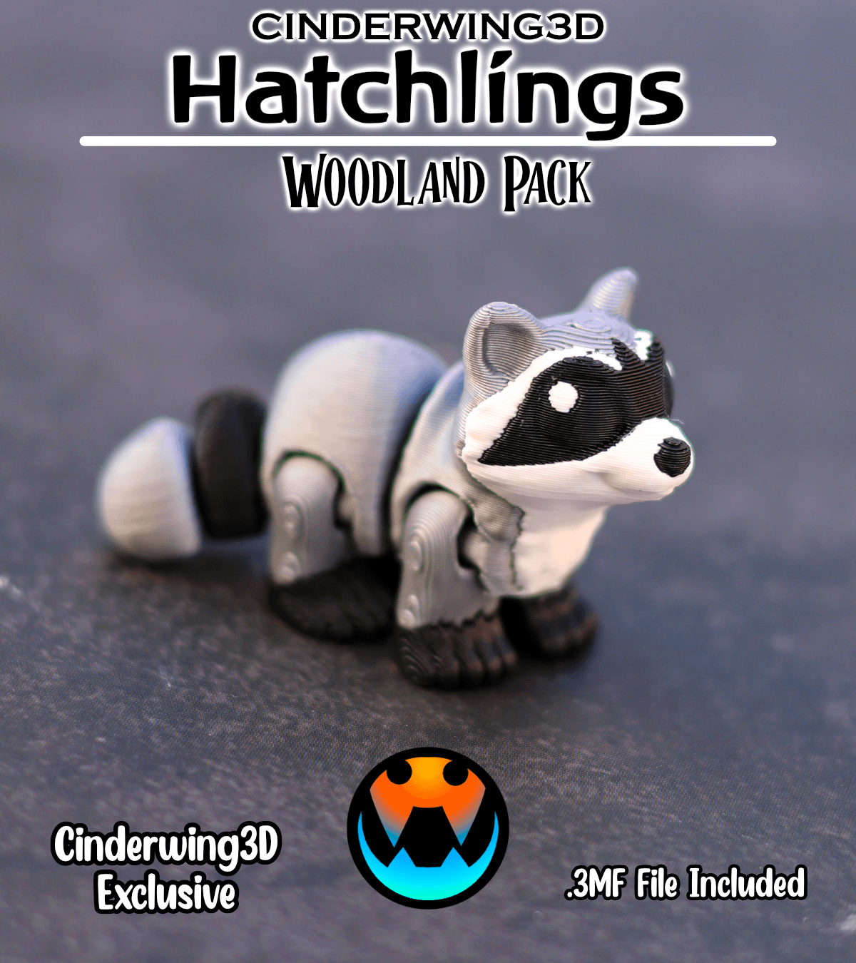 Racoon - Cinder Hatchling 3d model