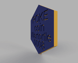 Wartortle Pokemon PokeCoin 3MF 3d model