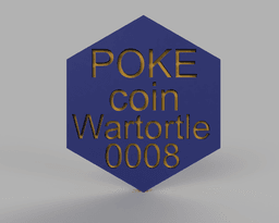 Wartortle Pokemon PokeCoin 3MF 3d model