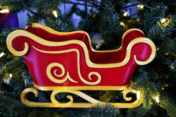 Santa's Christmas Sleigh | Print in Place | No Supports | Happy Holidays 3d model