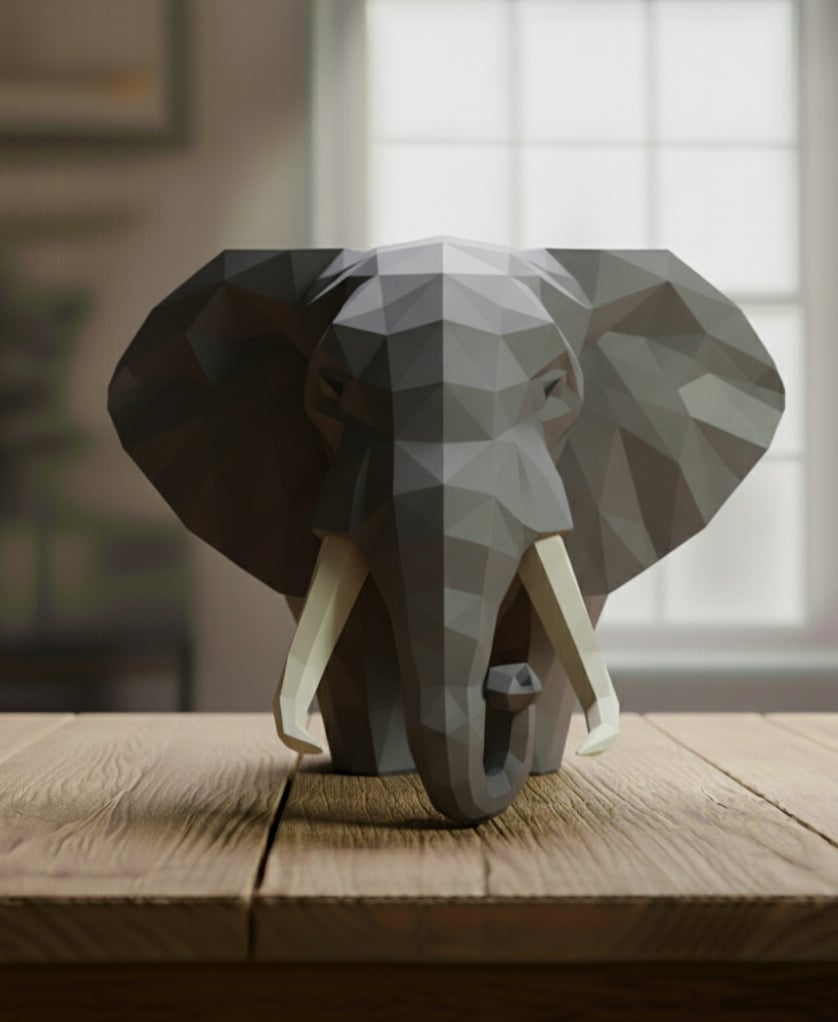 elephant lowpoly 3d model