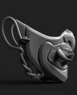 Oni Mask - Japanese Demon Mask - Free 3d model