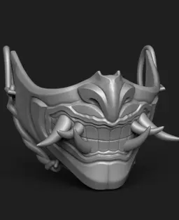 Oni Mask - Japanese Demon Mask - Free 3d model