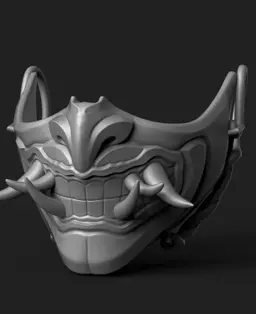 Oni Mask - Japanese Demon Mask - Free 3d model