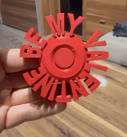 VALENTINES DAY FIDGET SPINNER (PRINT IN PLACE) 3d model