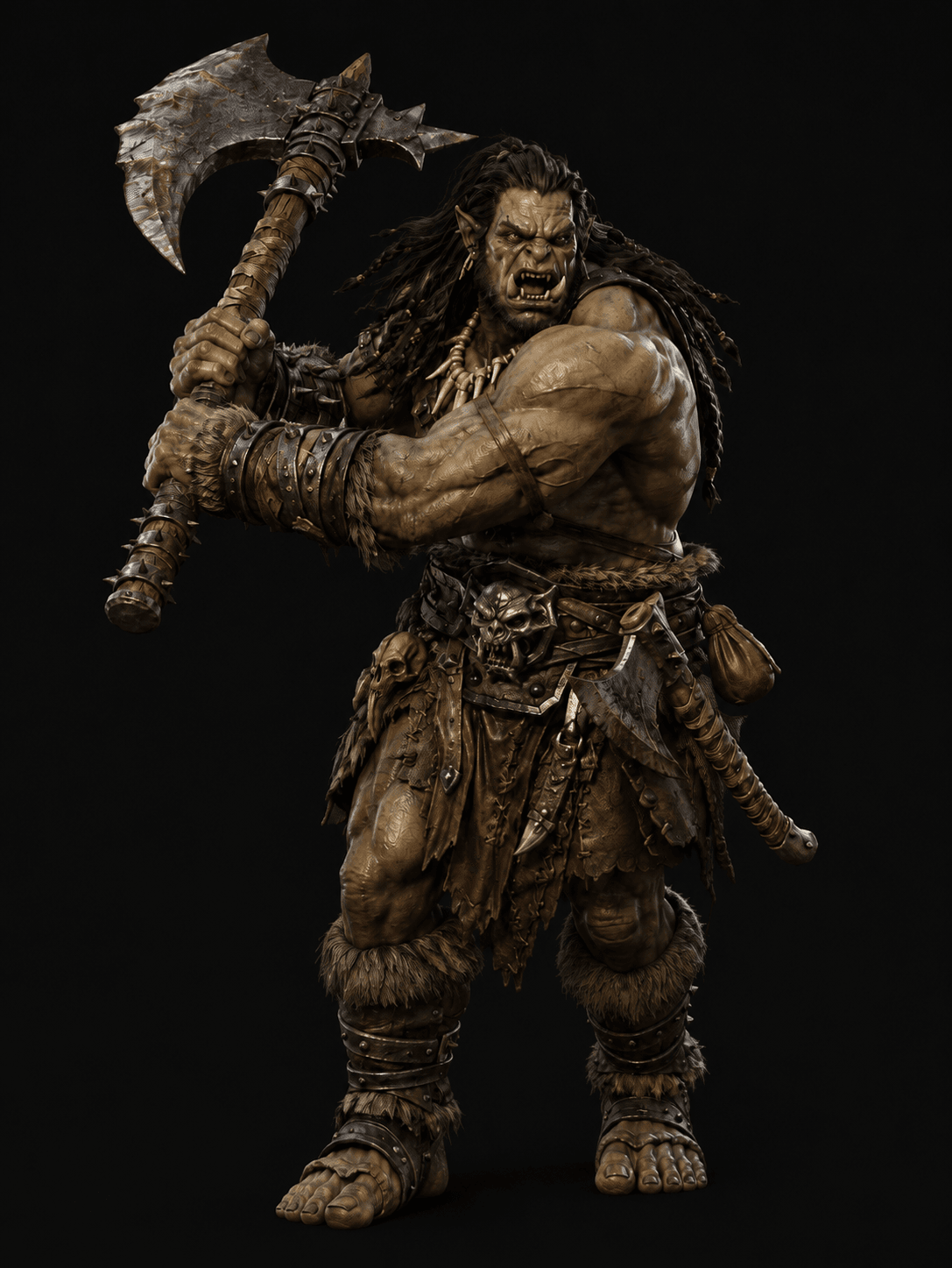 Half Orc Barbarian.stl 3d model
