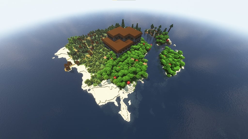 Minecraft Mansion Island III 3d model