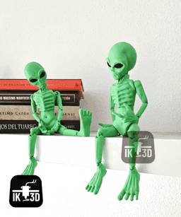Flexi Alien / Print in Place / Multiparts & Multicolor 3d model