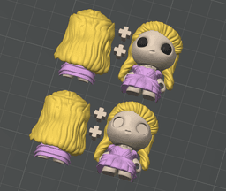 Good Witch Imp Flexi Mini - Keychain, Bag Charm and Straw Buddy Versions - No Supports 3D Print STL/ 3d model