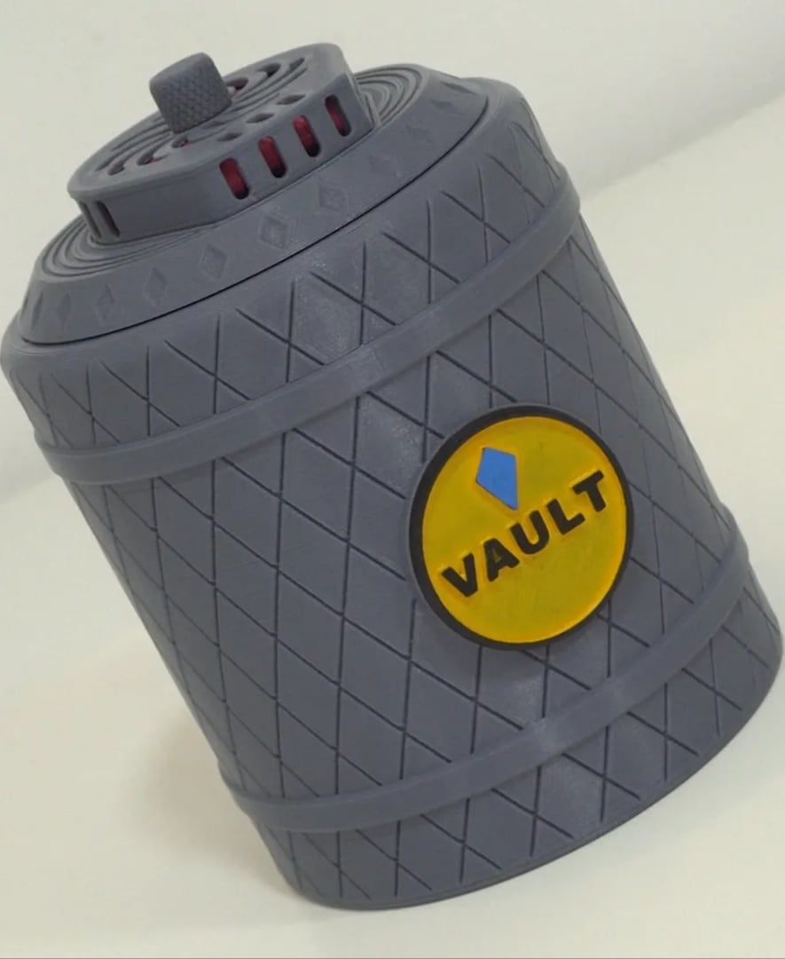 Mini Coin Vault with hidden lock and key 3d model