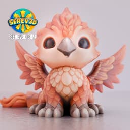 Phoenix Griffin - Articulated Fantasy Creature - No Supports 3D Print STL/3MF 3d model