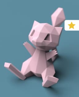 Low-poly Mew 3d model