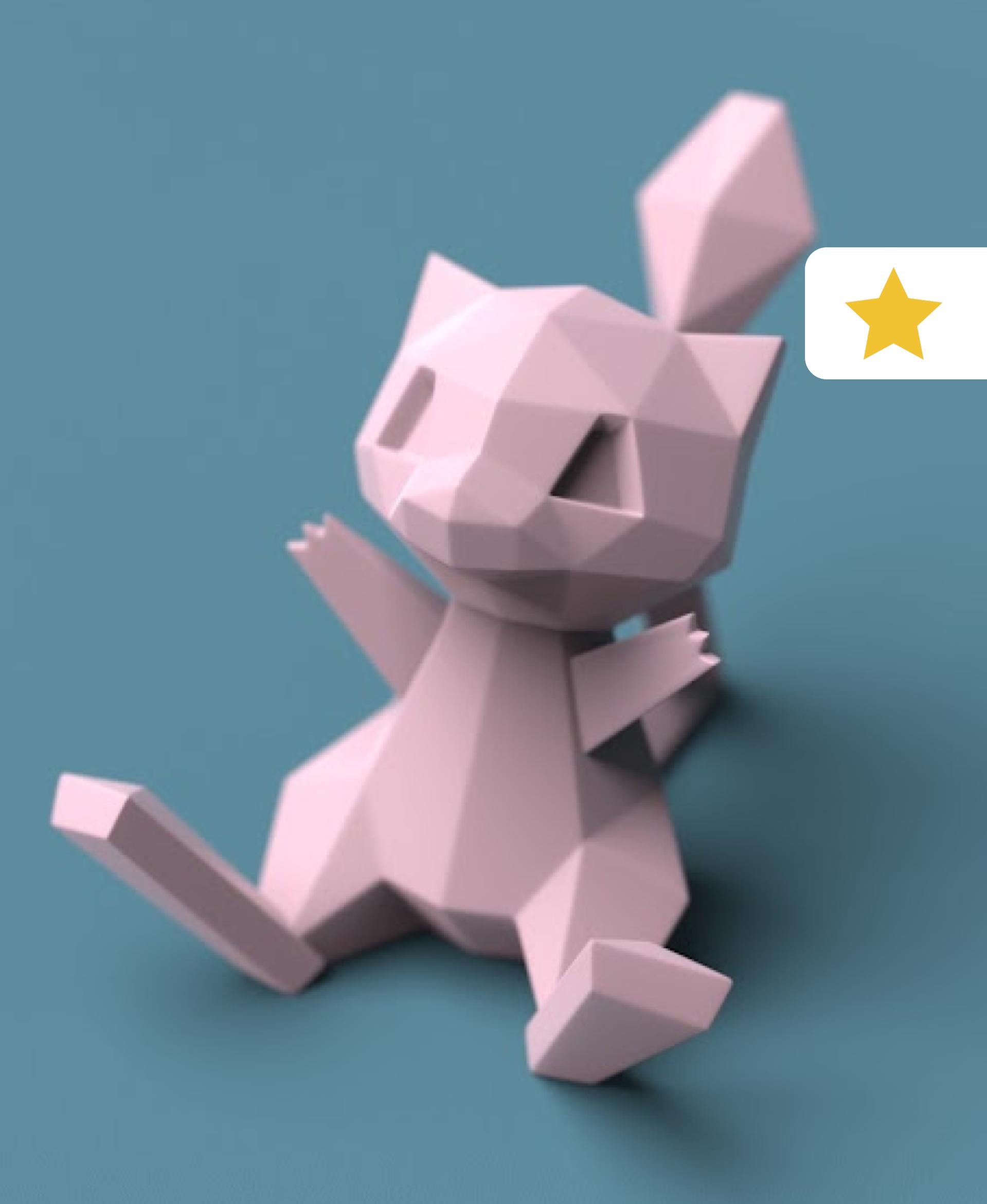 Low-poly Mew 3d model